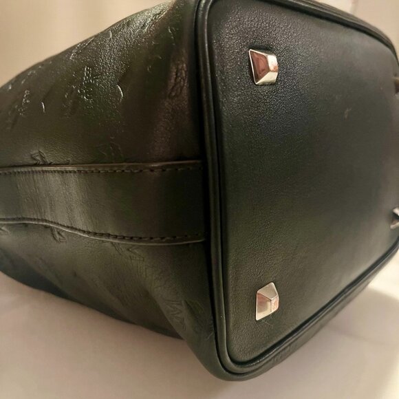 Authentic MCM Essential Monogram Leather Drawstring Bucket Bag + COA - Picture 11 of 16